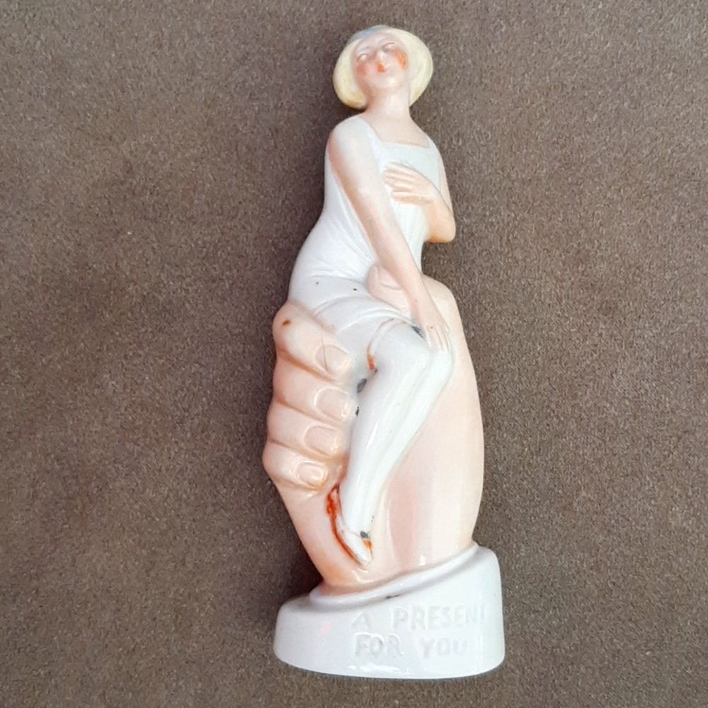 Incredible Schafer Vater porcelain flask, 1920s
